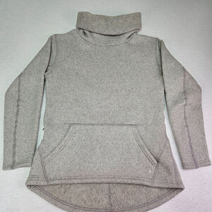 Smartwool Cozy Lodge Funnel Neck Pullover Womens M Wool Blend Gray SW017030